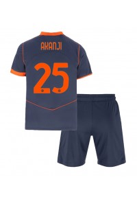 Fotbalové Dres Inter Milan Manuel Akanji #25 Dětské Třetí Oblečení 2025-26 Krátký Rukáv (+ trenýrky)